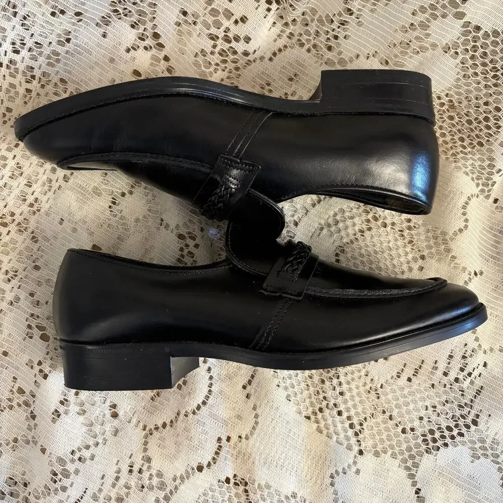 Permasole Men's US 7 D Black Leather Loafers Shoes